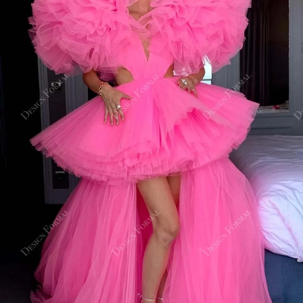 Mew Mews Hot Pink Mini Tulle Party Dress - Picture 4 of 6